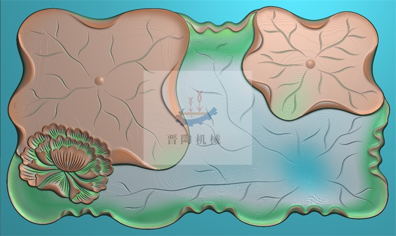 CP-032 荷花 茶盘 横向