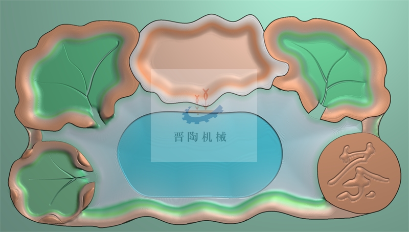 CP-012 荷花 茶盘 横向