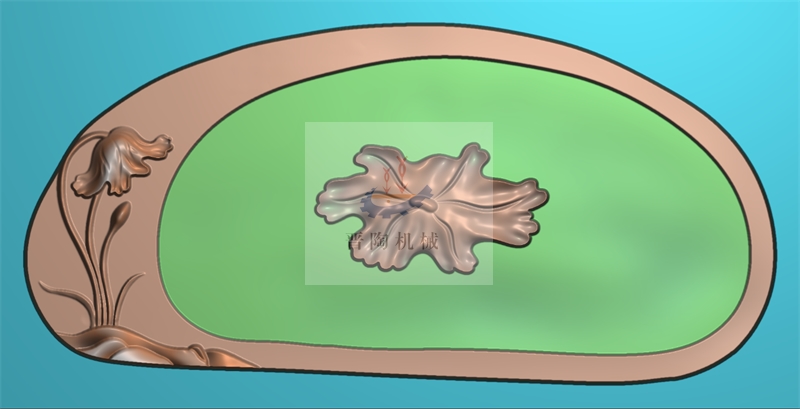 CP-139 荷花 茶盘 横向