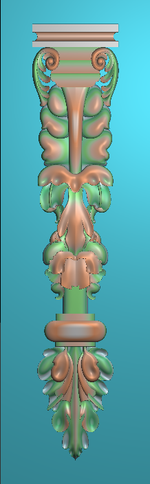 ZHH-105 柱身雕花 欧式洋花 竖向