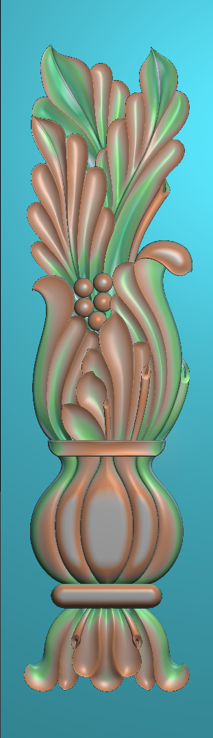 ZHH-061 柱身雕花 欧式洋花 竖向